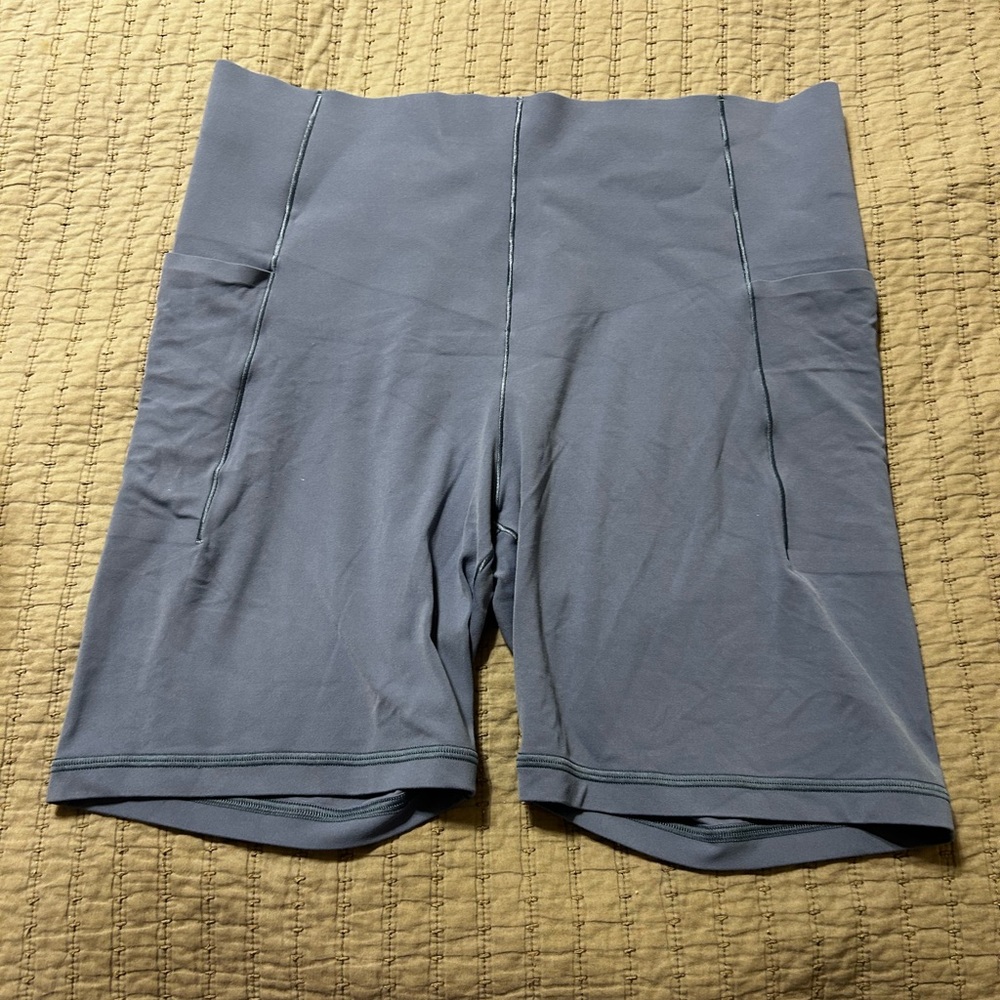 aerie gray bike shorts